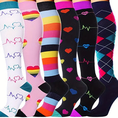6 Pairs Men Compression Socks Running Stocking