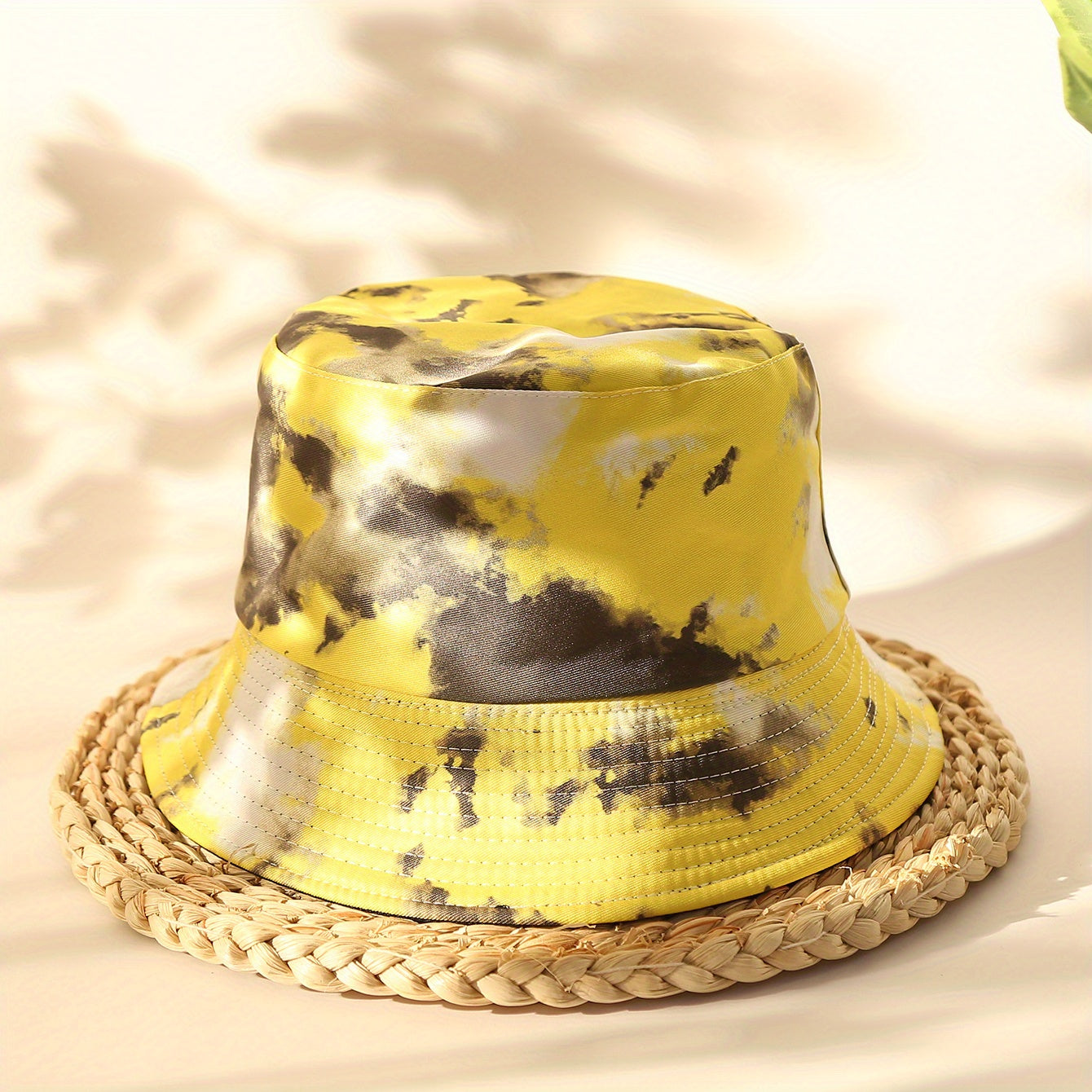 Tie Dye Print Bucket Hat Reversible Unisex Sun Hat Lightweight Hip Hop Fisherman