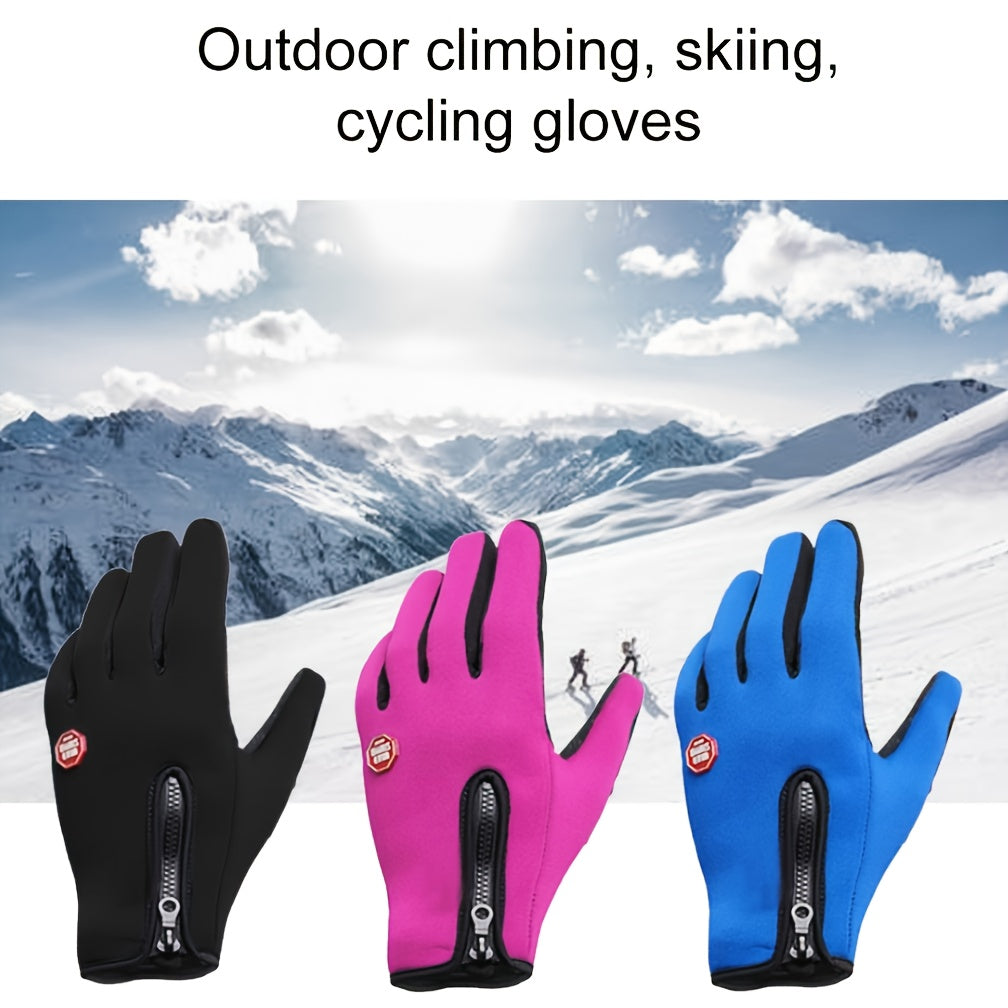 Warm Fleece Cycling Gloves Touch Screen Outdoor Activities