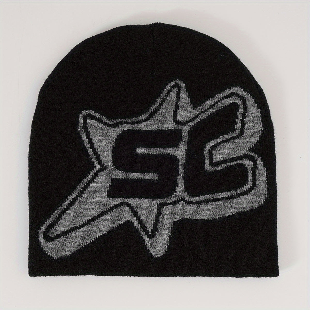 Y2K Jacquard Hip Hop Knit Beanie Hat Unisex Warm Couple Skull Hats