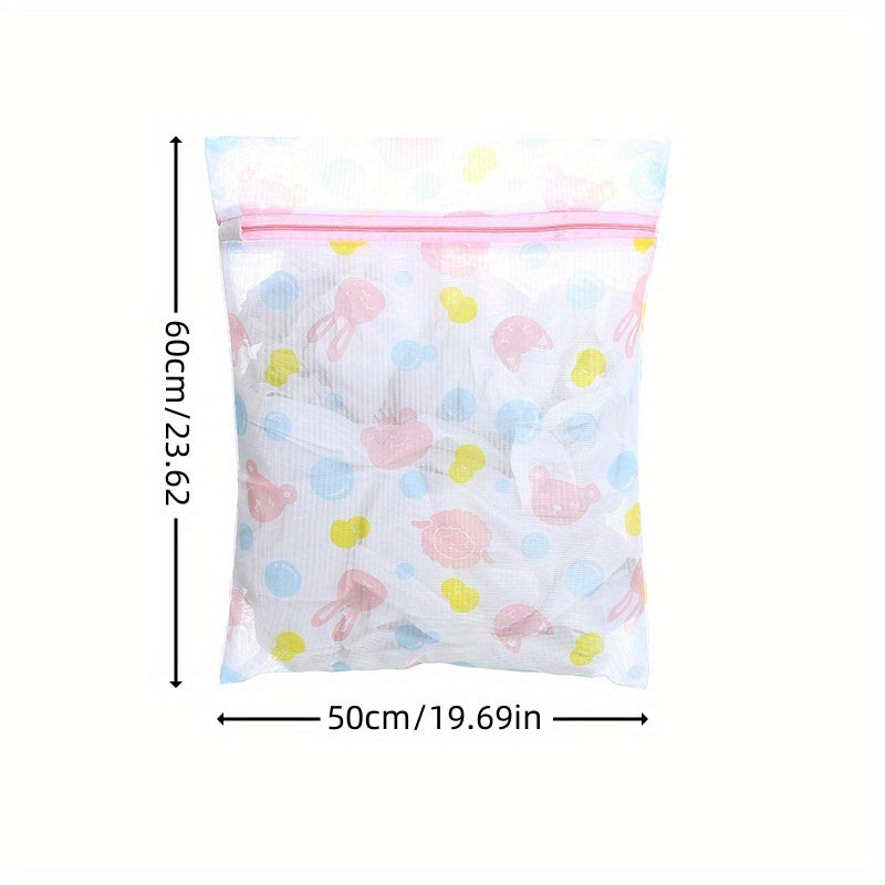 Flower Pattern Clothes Washing Bag Home Mesh Laundry Bag