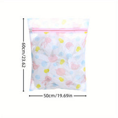 Flower Pattern Clothes Washing Bag Home Mesh Laundry Bag
