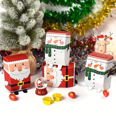5pcs Christmas Tree Santa Snowman Candy Boxes Gift Bags Xmas Decor