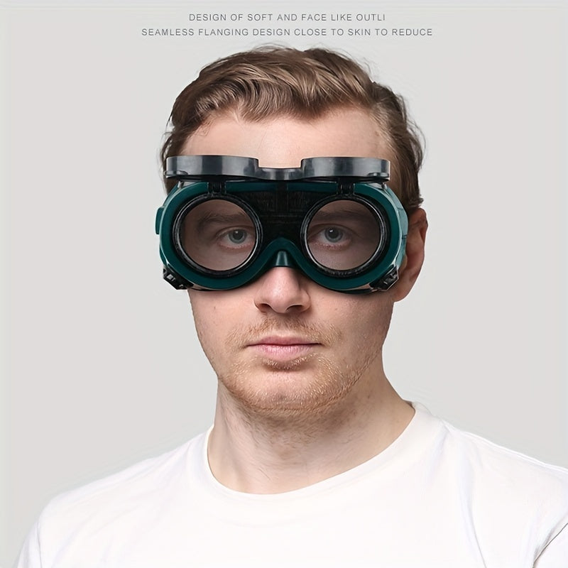 Double Flip Welding Glasses Welder Glasses Argon Arc Welding Protective Goggles