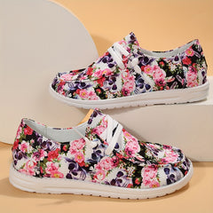 Colorful Skeleton Ghost Print Low Top Sneakers Lightweight Casual Shoes