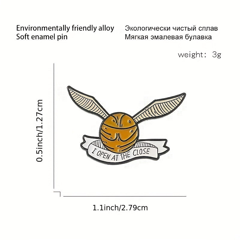 Cartoon Ball With Wings Enamel Pin Brooch