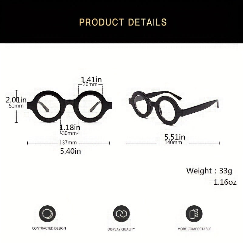 Vintage Round Light Blocking Glasses for Women