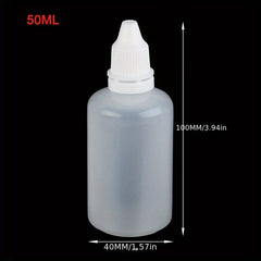 10pcs Empty Plastic Liquid Dropper Bottles 10-100ml Refillable Travel Paint