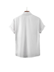 Men's Short Sleeve Lapel Shirt - Button Up Tops