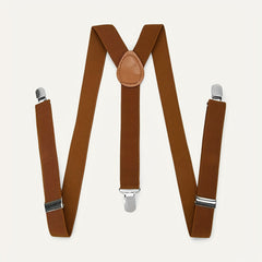 Men's Unisex 3 Clip Suspenders Elastic Webbing for Adults