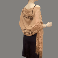 Floral Tassel Scarf Breathable Shawl for Women
