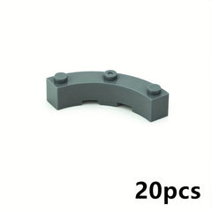 20pcs Building Blocks Technical Parts DIY Accessories 4x4 Curved Brick