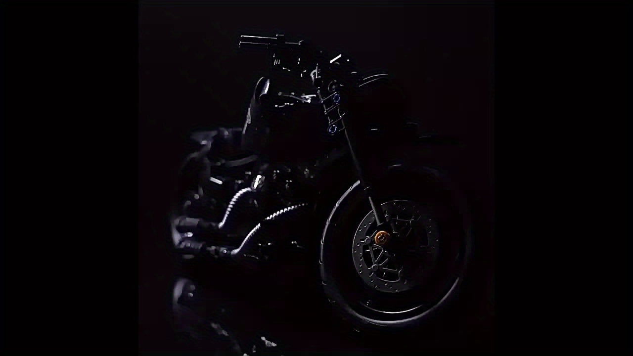 1000 pcs Retro Motorcycle Building Block Set Adult DIY Model Kit