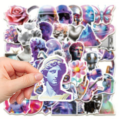 50pcs Retro Acid Vaporwave Graffiti Stickers for Laptop Helmet Cup