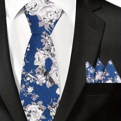 Men's Printed Fabric Tie Pocket Towel Set