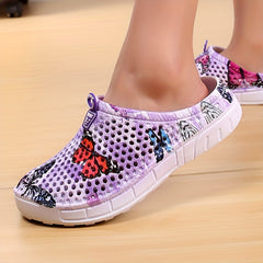 Women's Butterfly Graphic Summer Clogs Waterproof Lightweight Sports Beach