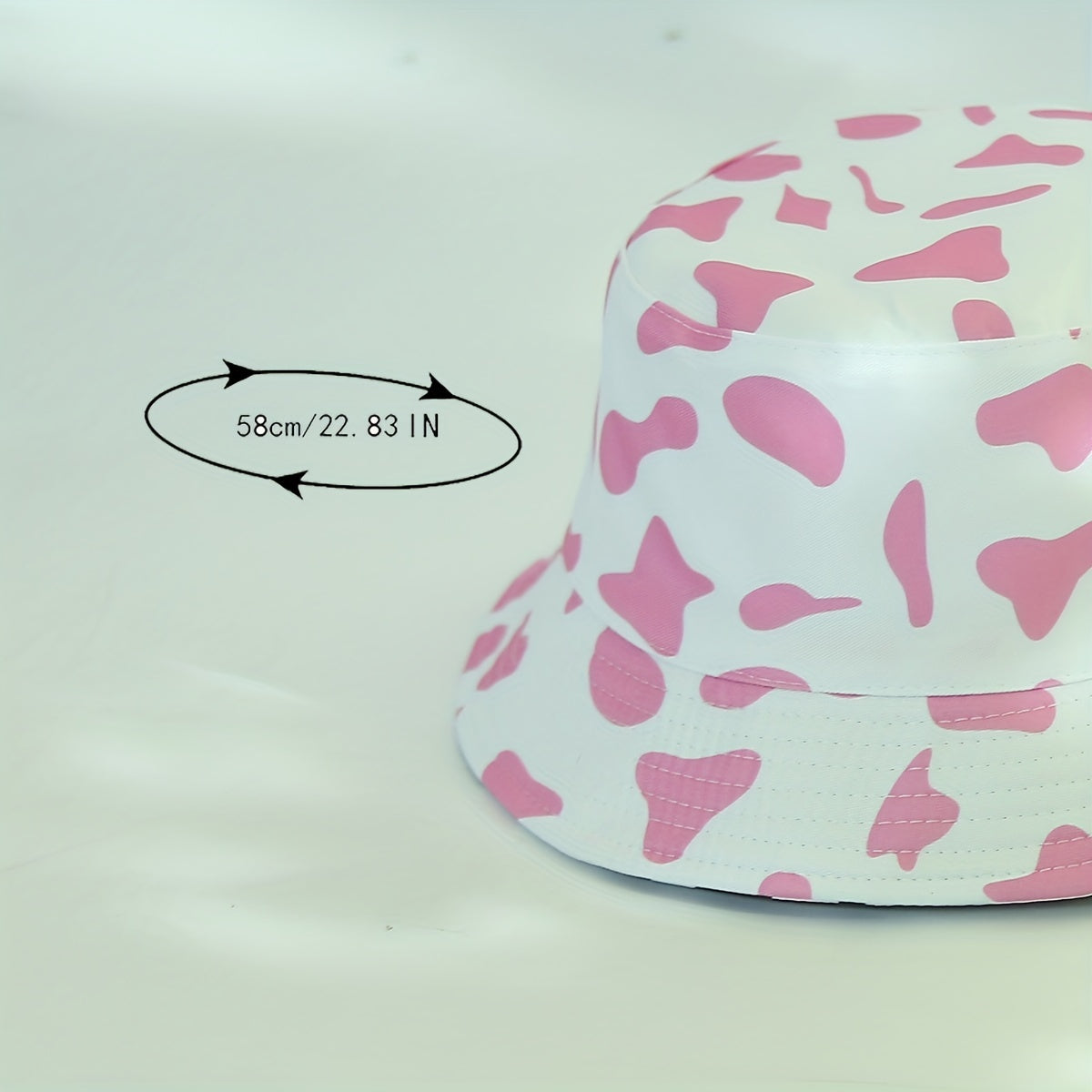 Cow Pattern Print Bucket Hat Reversible Lightweight UV Protection Sunscreen