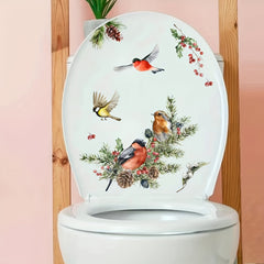 Christmas Toilet Seat Sticker Removable Decal Paper Decorative Bathroom