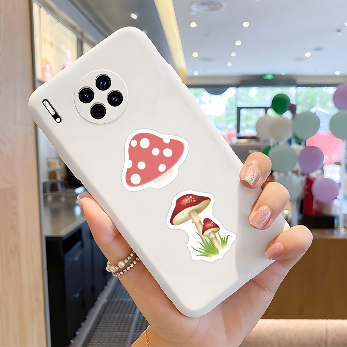 500pcs Mushroom Stickers Roll Vinyl Stickers for Water Bottles Laptop Skateboard