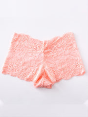 3 Pack Plus Size Floral Jacquard Briefs Women's Plus Panties Set