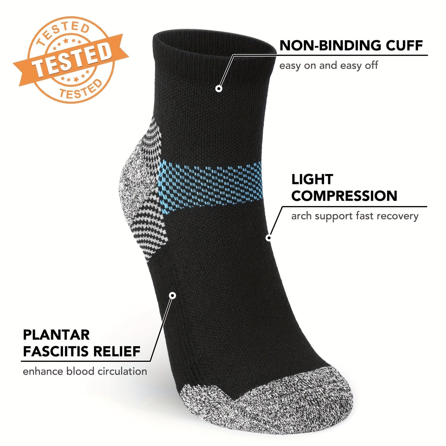 Compression Socks for Men Improve Circulation Reduce Pain & Swelling
