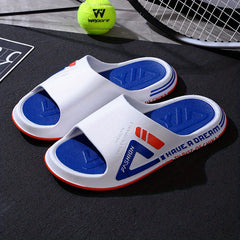 Men's Casual Non Slip Slides Open Toe Slippers for Indoor Outdoor Beach Shower