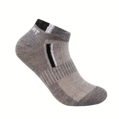 5 Pairs Men's Casual Crew Sports Socks Thin Comfy Stockings for Summer Outdoor