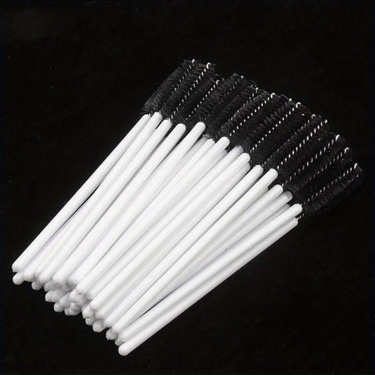 50pcs Eyelash Brushes for Extensions and Makeup, Gentle on Eyes
