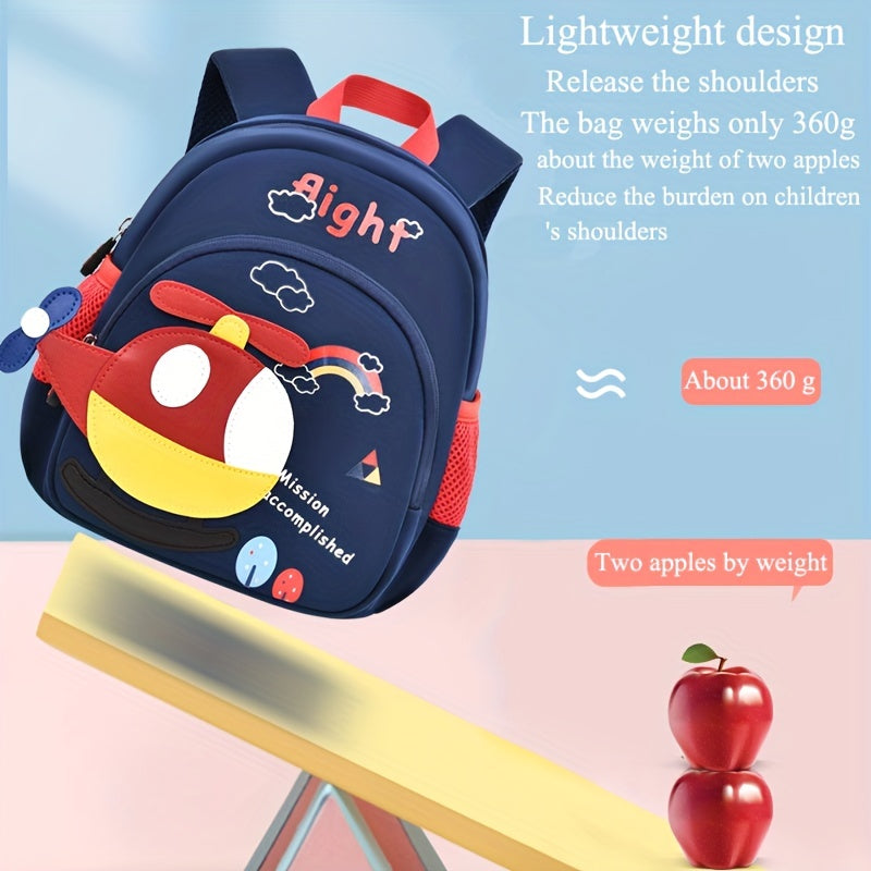 Kindergarten School Bag Cartoon Backpack with Chest Strap for Boys Girls