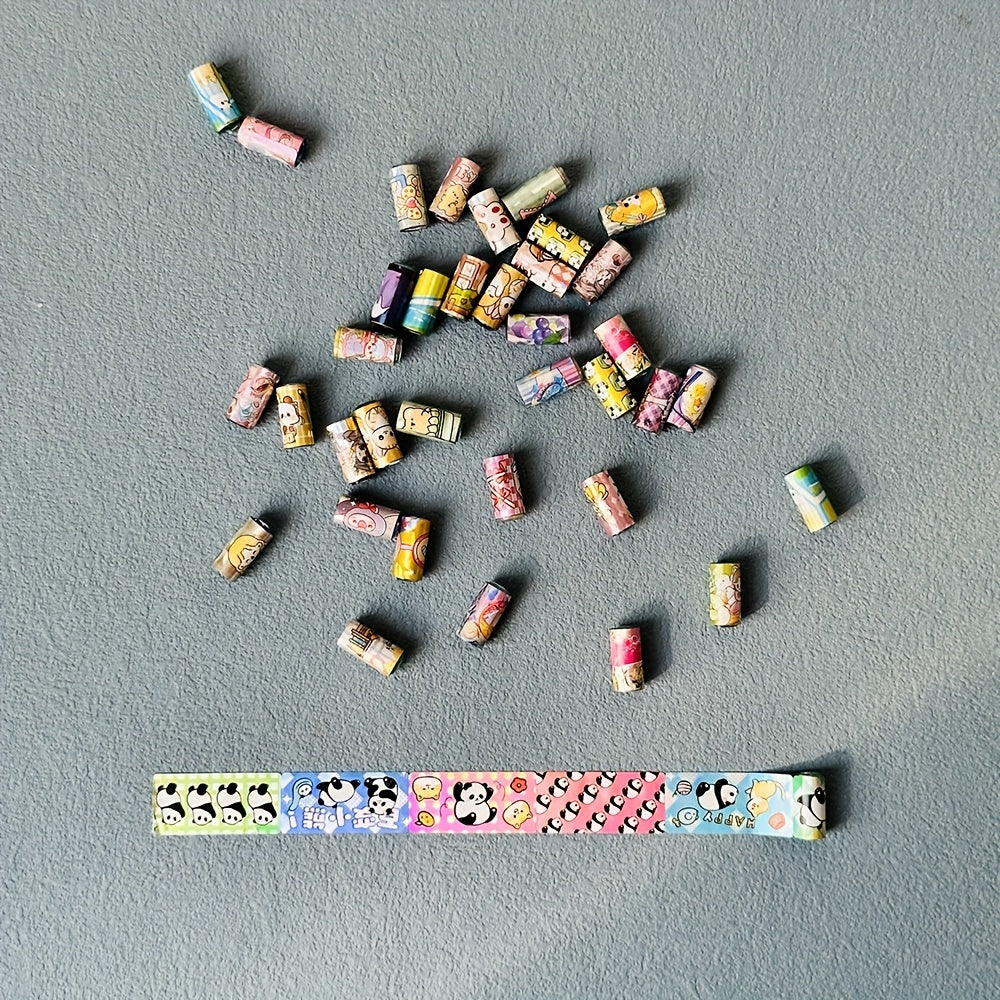50pcs Resin Sticker Beads for DIY Bracelets Colorful Tear Off Ideal for Crafts