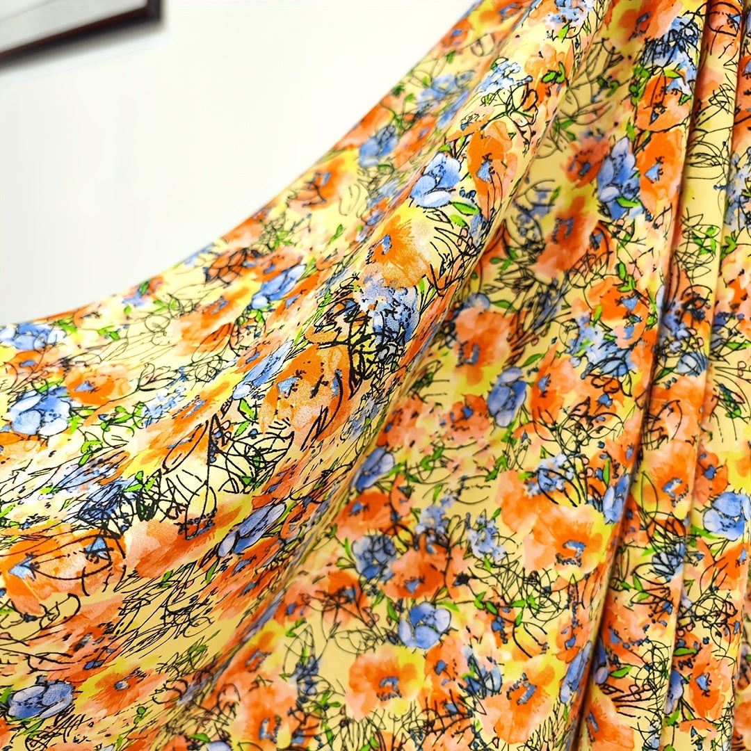 1pc Faux Cotton Fabric Diy Cloth Diy Clothes Pants Dress Fabric