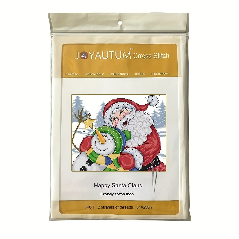 Christmas Snowman Santa Claus Cross Stitch DIY Kit
