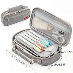 Large Capacity Stationery Storage Bag Multifunctional Canvas Pencil Case