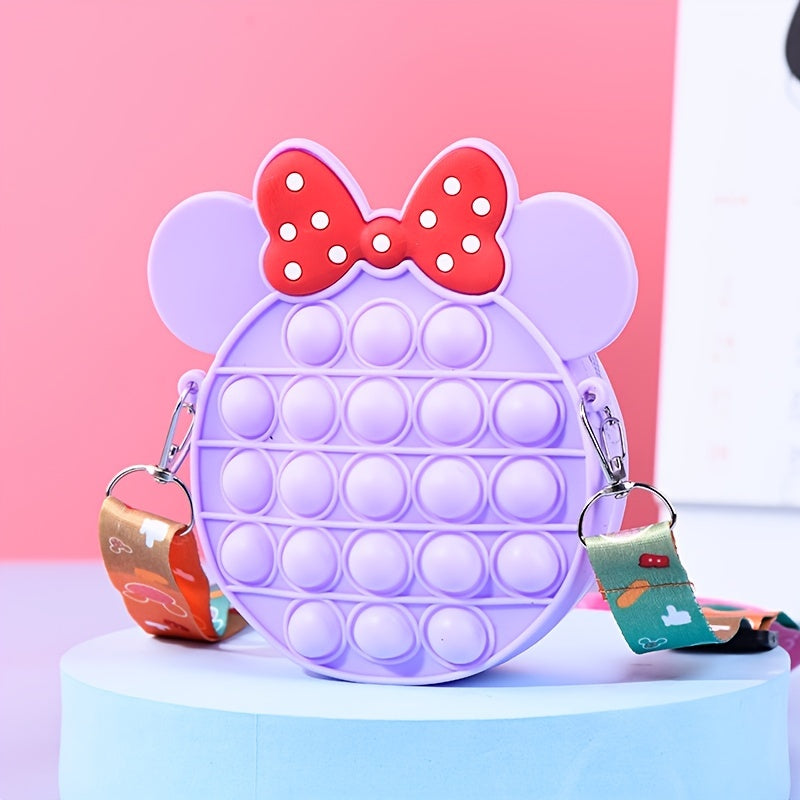 Girls Bow Knot Crossbody Bag Coin Purse Silicone Children's Accessories