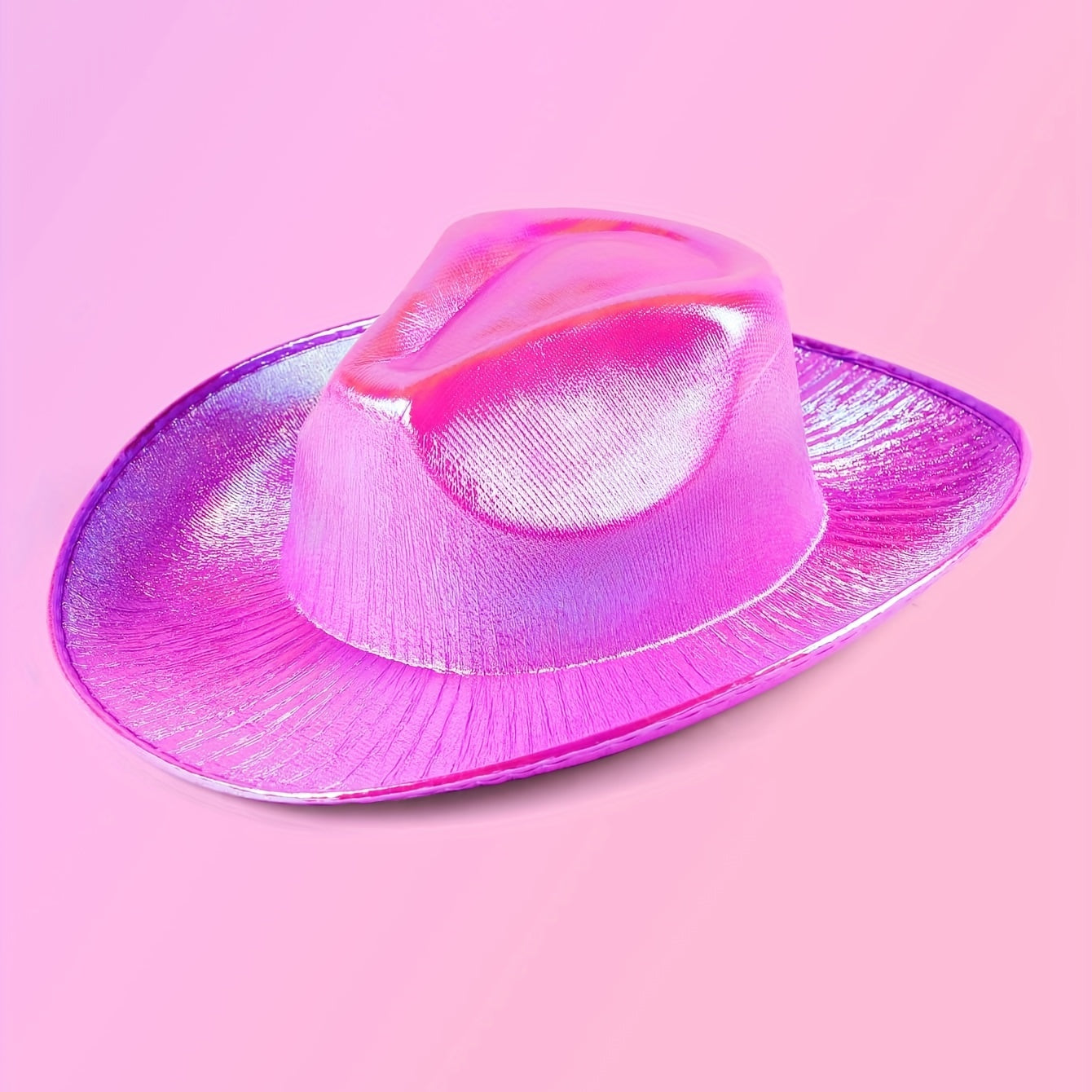 Y2K Laser Cowboy Hat Fluorescent Jazz Fedora Cap Vintage Hip Hop
