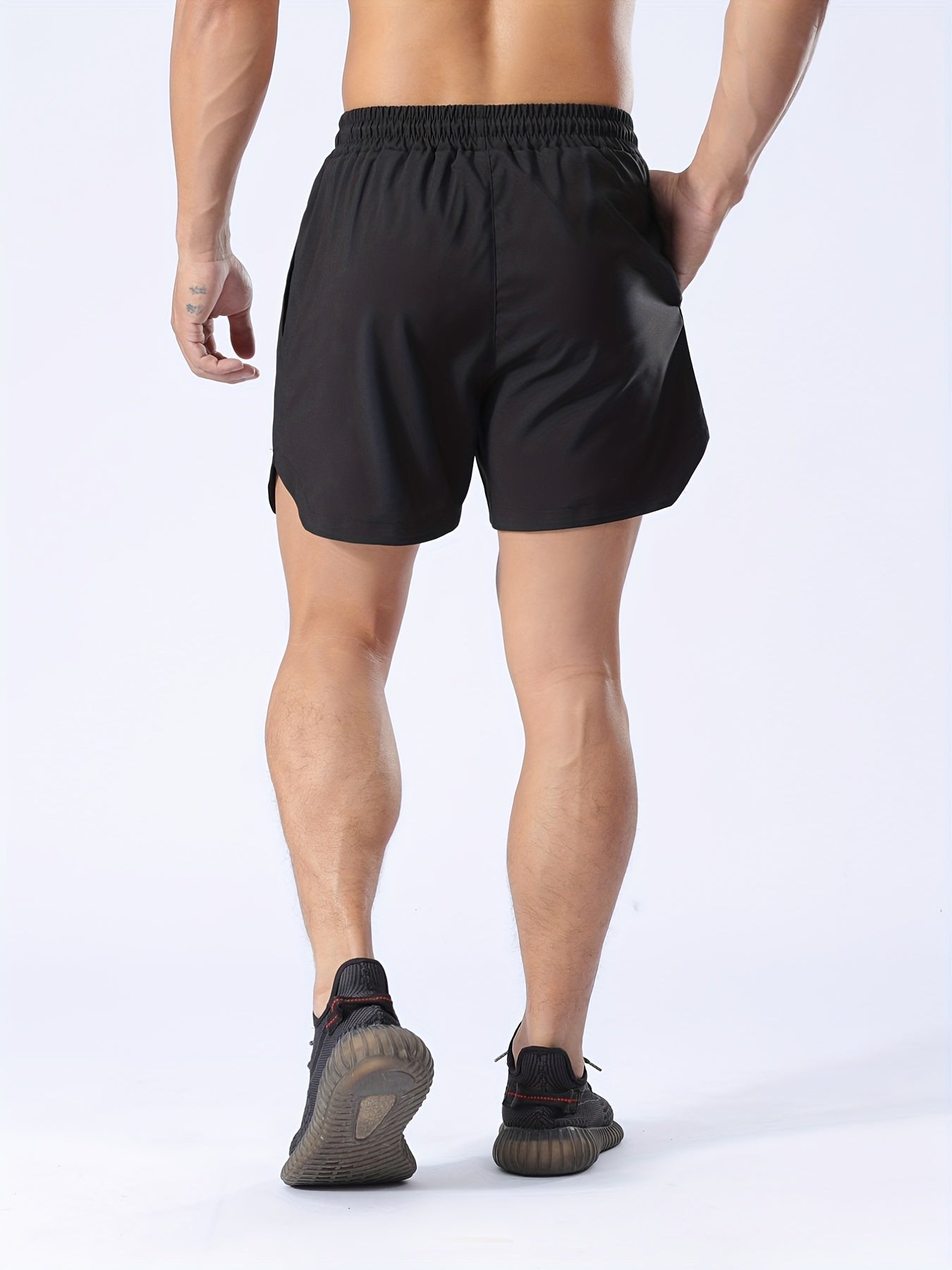 Quick Dry Drawstring Men's Swim Trunks Star And Stripes Print Board Shorts