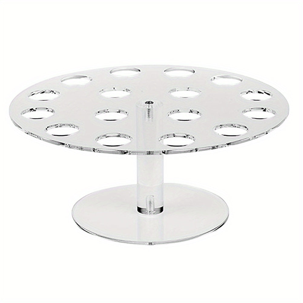 Acrylic Ice Cream Egg Cylinder Stand Holder with 16 Holes