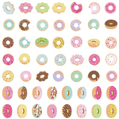 50Pcs Donut Doodle Waterproof Sticker DIY Creative Toy Stickers