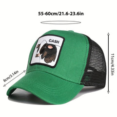 Green Baseball Cap Men's Grid Trucker Hat For Men Women Summer