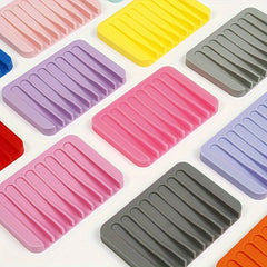 Silicone Soap Dish Non-slip Drainable Soap Pad Quick Drain Box