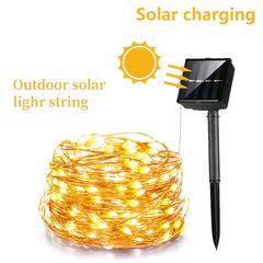 LED Solar Fairy Garland String Lights Waterproof Outdoor Christmas Decor