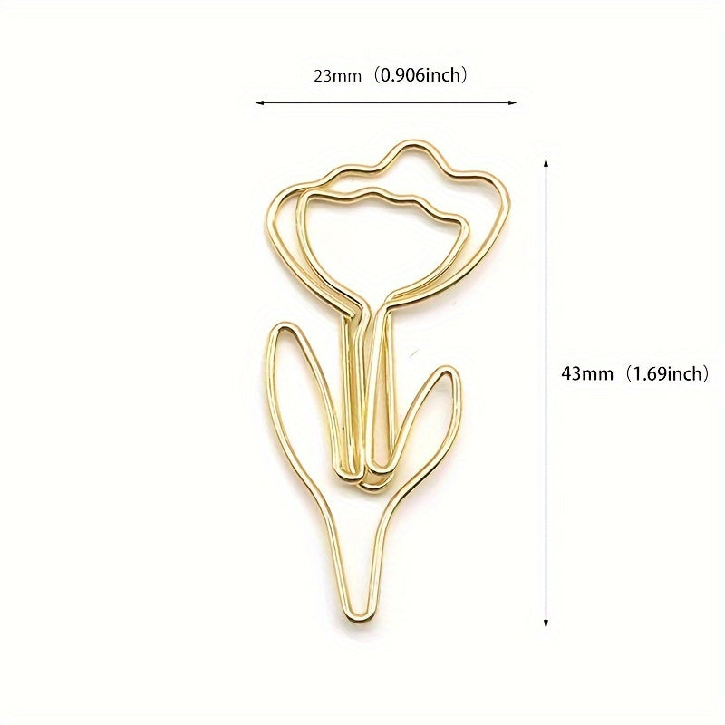 20pcs Flower Shaped Paper Clips for School Office Co worker