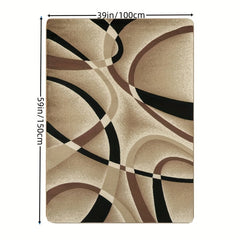 Persian Geometry Beige Abstract Area Carpet Living Room Kitchen Mat