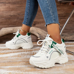 Women's Chunky Sports Sneakers Mesh Height Increased Casual Shoes