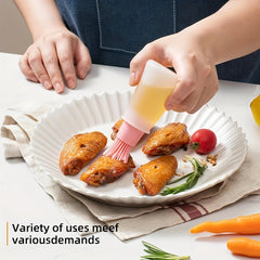 Flat Bottom Silicone Grill Bottle Brush for BBQ Cooking Baking