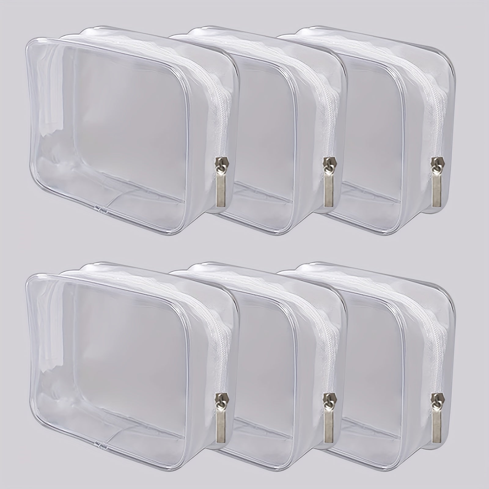 Clear Makeup Bags Set Transparent Cosmetic Bag Travel Toiletry Zipper