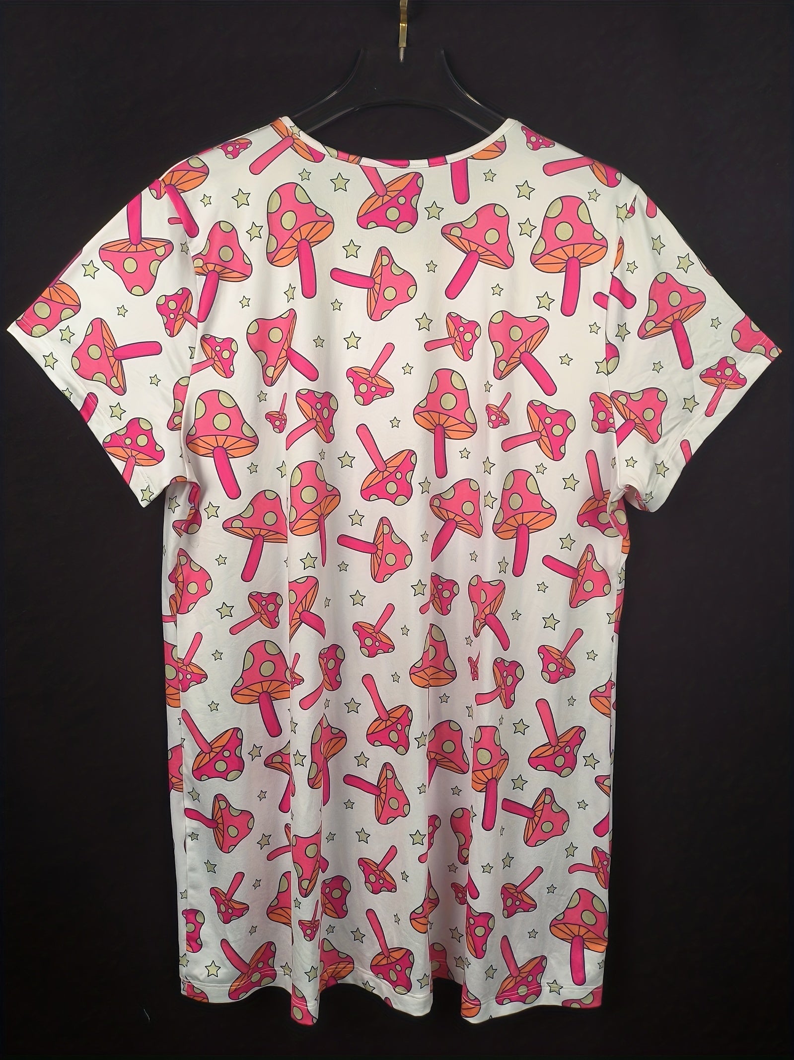Mushroom & Star Print Loungewear Dress