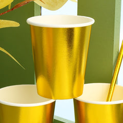 Golden Bronzing Party Disposable Paper Cups