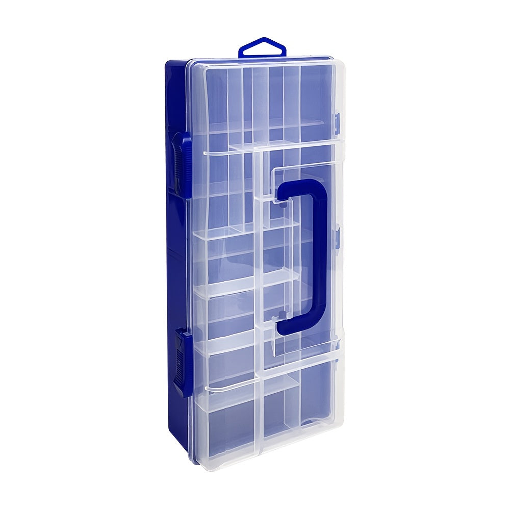 1pc Plastic Screw Box Tool Box w/ Storage Compartment