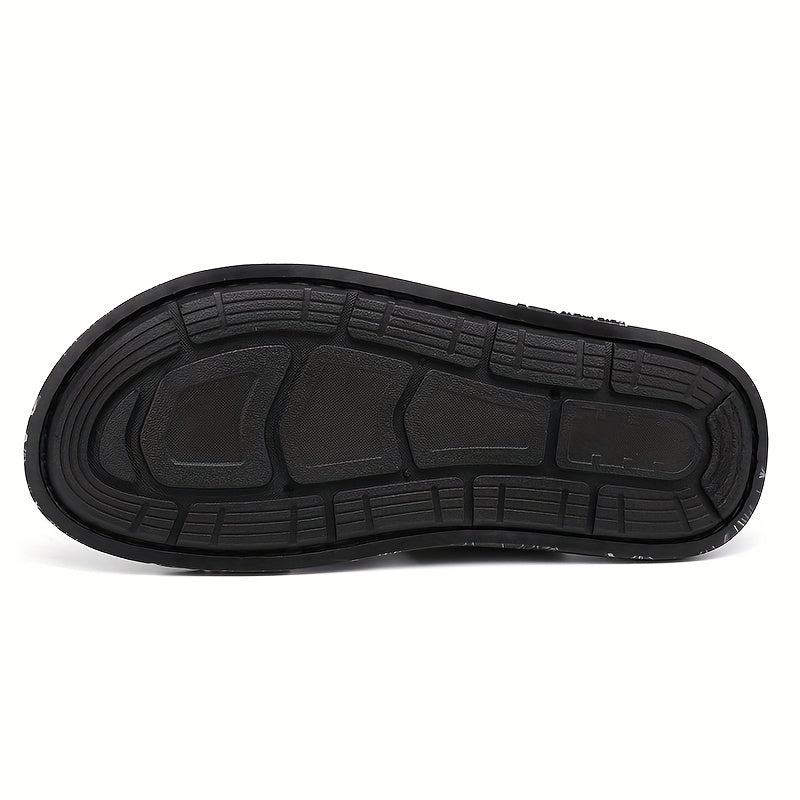 Men's Open Toe Hook And Loop Sandals Non Slip Comfortable Beach Shoes Summer